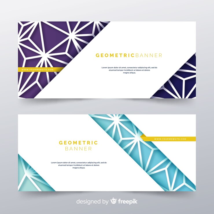 Vector gratuito banners modernos abstractos