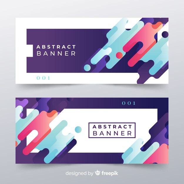 Banners modernos abstractos
