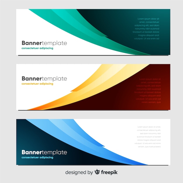 Vector gratuito banners modernos abstractos