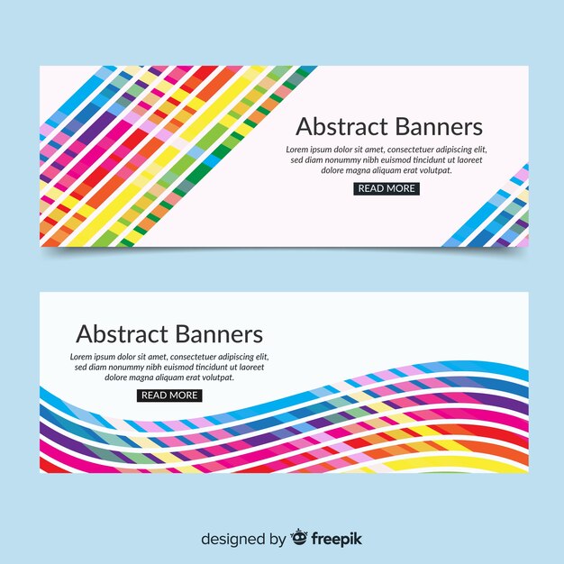 Banners modernos con diseño abstracto