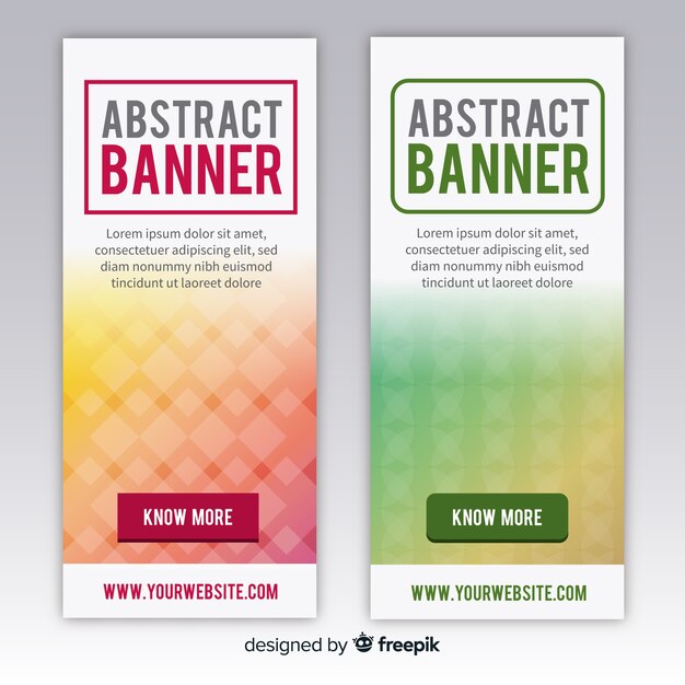 Banners modernos con diseño abstracto