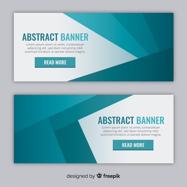 Banners modernos con diseño abstracto