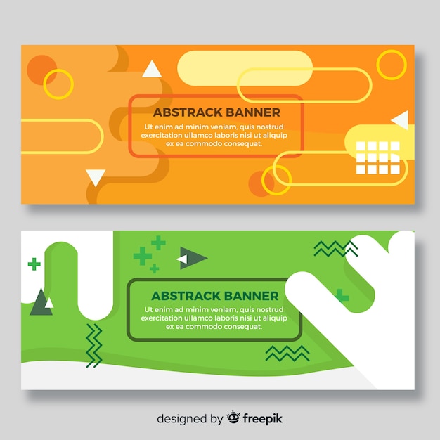 Vector gratuito banners modernos con diseño abstracto