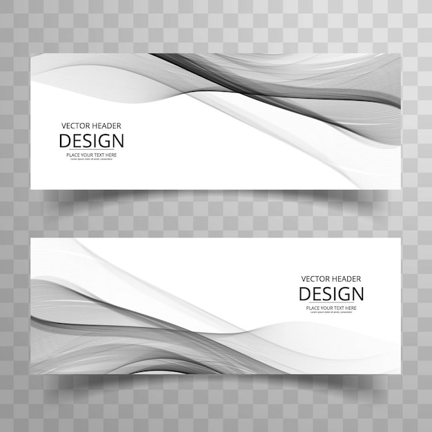 Vector gratuito banners modernos grises