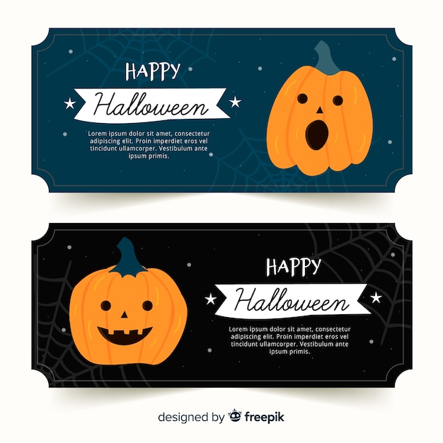 Vector gratuito banners modernos de halloween