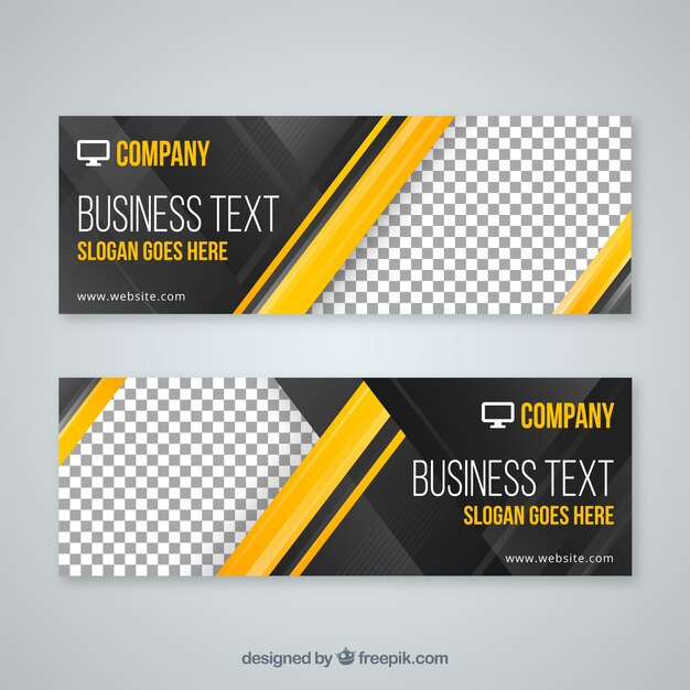 Banners modernos de negocio
