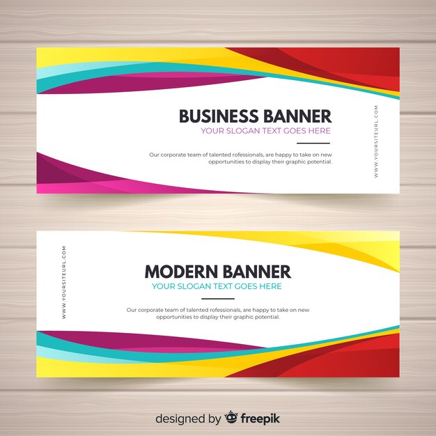 Banners modernos de negocio