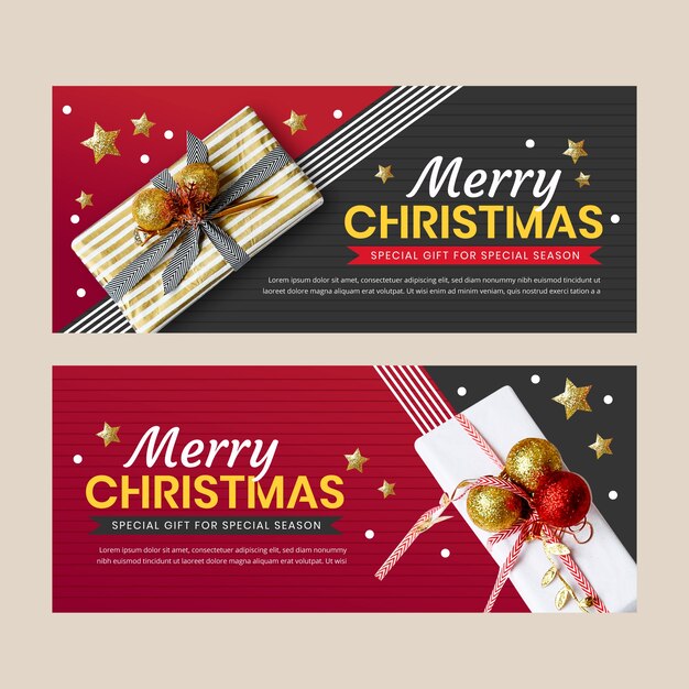 Banners de navidad con foto