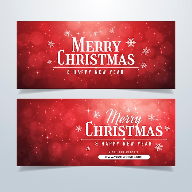 Banners navideños borrosos