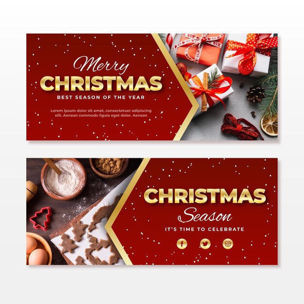 Banners navideños con foto