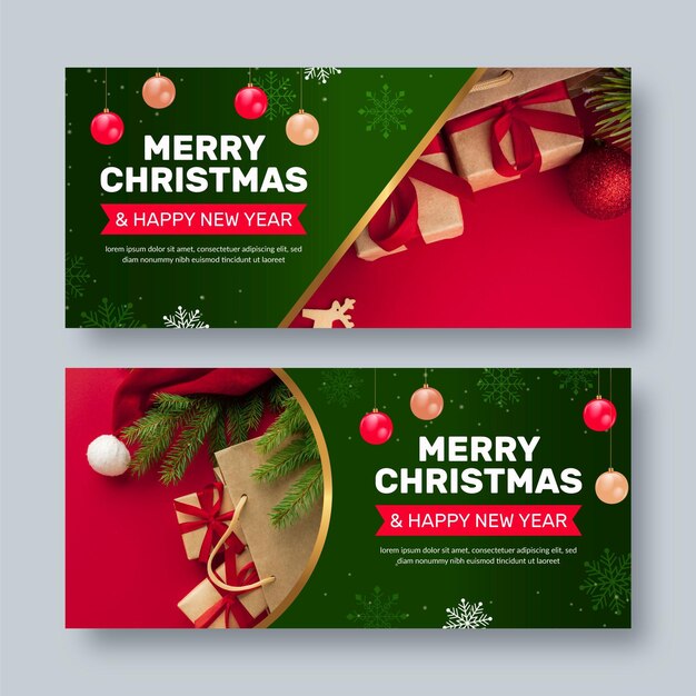 Banners navideños con foto