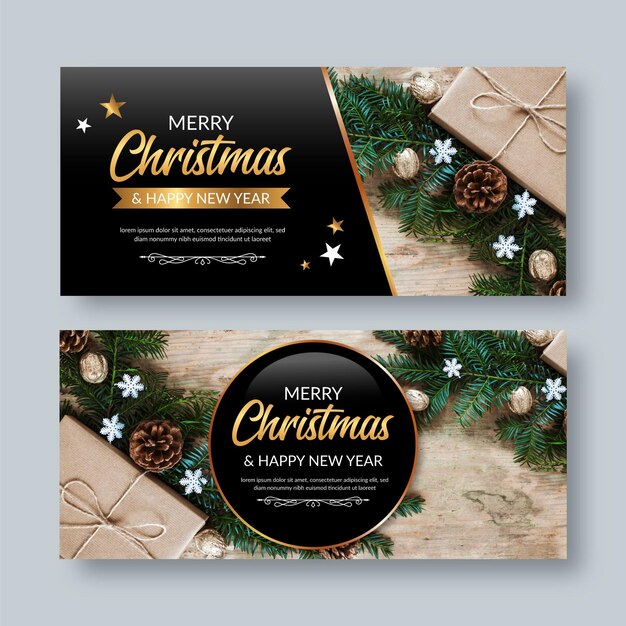 Banners navideños con imagen