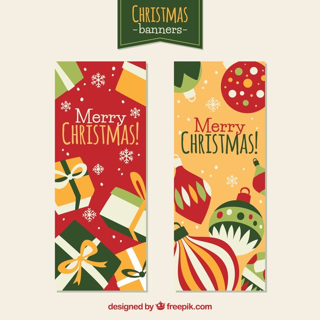 Banners navideños verticales