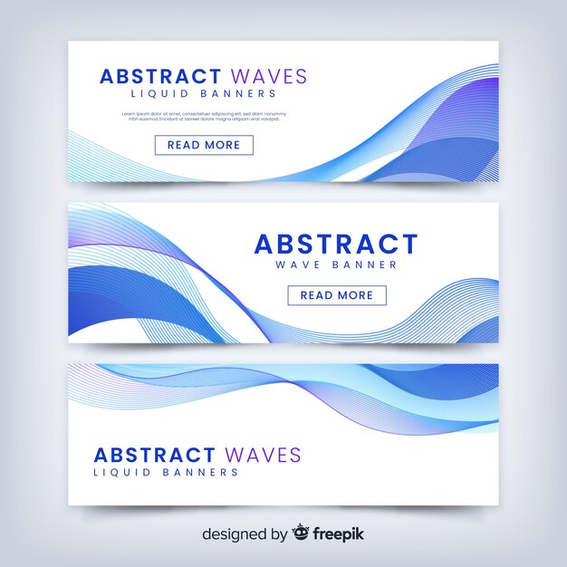 Banners con ondas abstractas