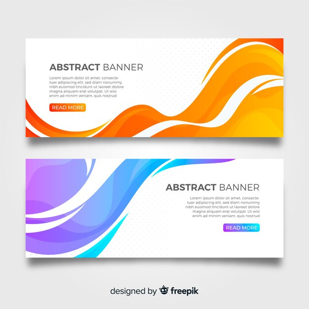Banners con ondas abstractas