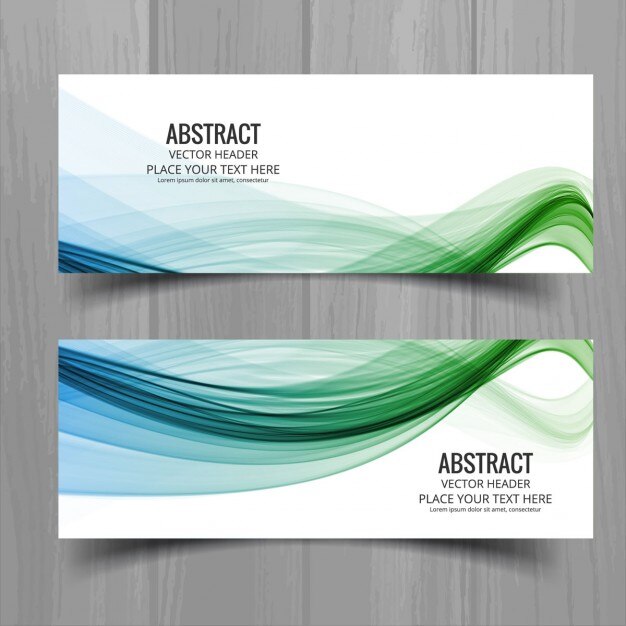 Banners de ondas elegantes en dos colores