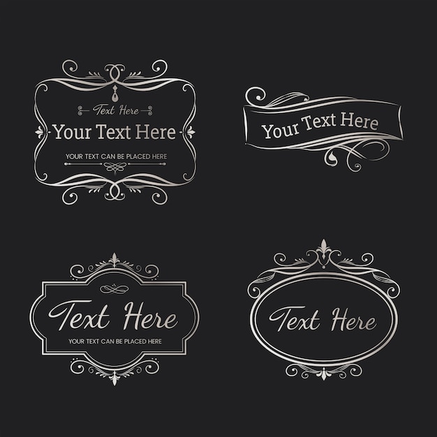 Vector gratuito banners ornamentales vintage