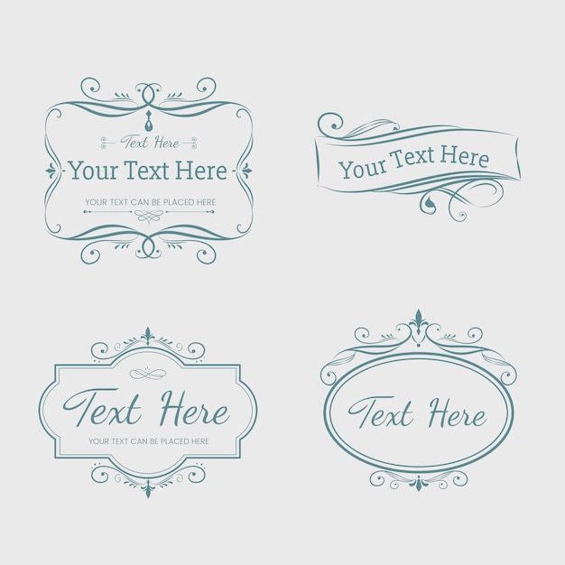 Vector gratuito banners ornamentales vintage