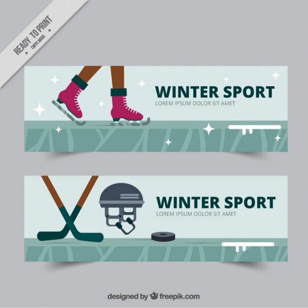 Banners de patinaje y hockey 