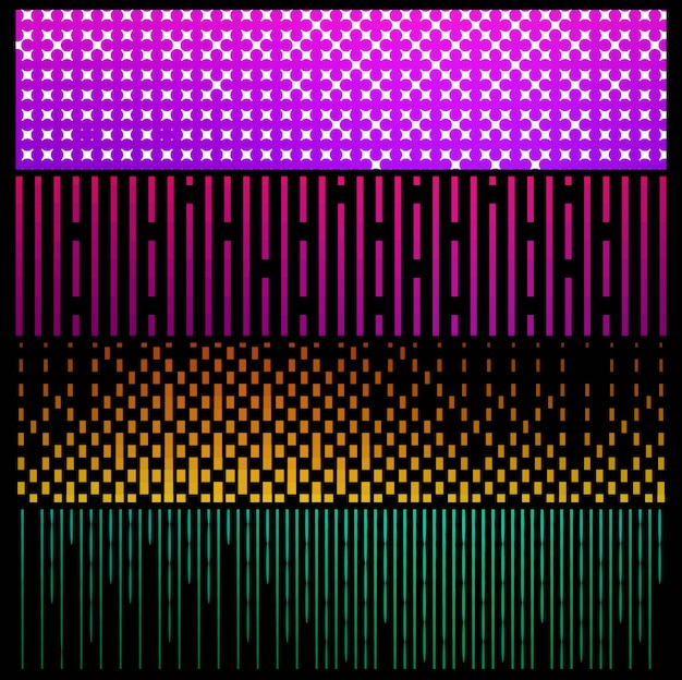 Banners de patrón geométrico colroful vector set