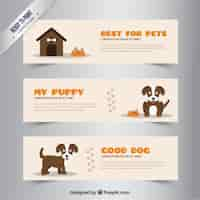 Vector gratuito banners para perros