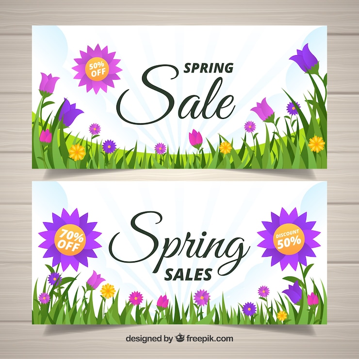 Vector gratuito banners planos del día de pascua