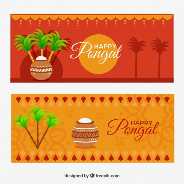 Banners de pongal naranja