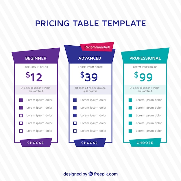 Banners de precios geométricos en diseño plano