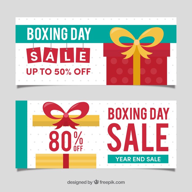 Banners de rebajas de boxing day