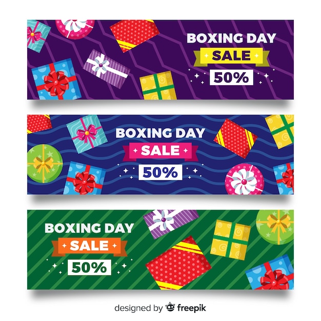 Banners rebajas de boxing day