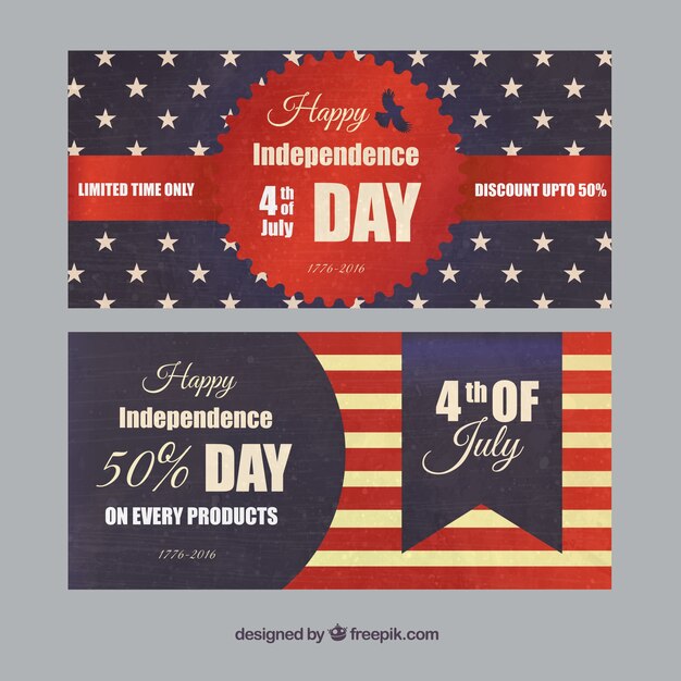 Banners retro americano