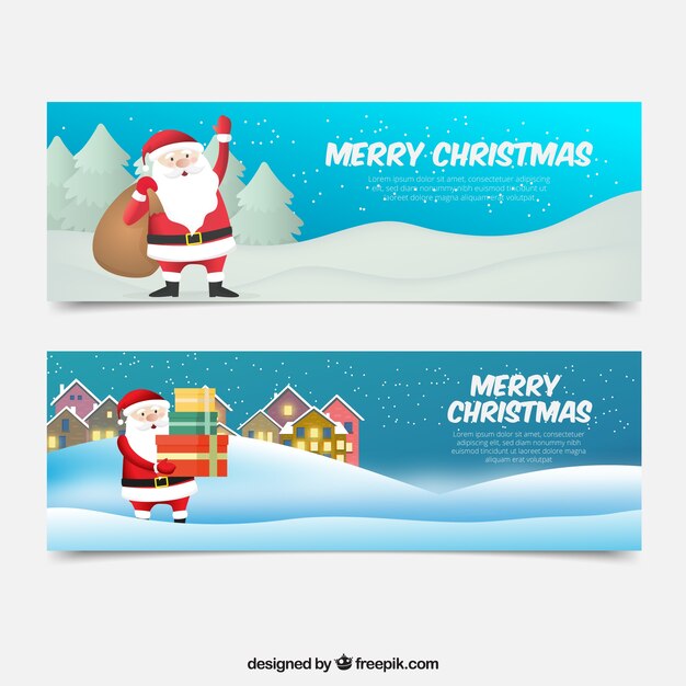Banners de santa claus 