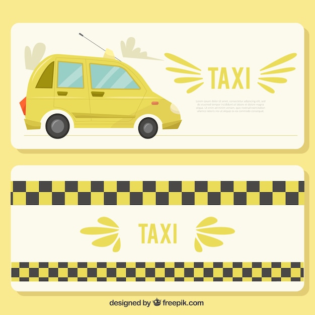 Banners con simpático taxi