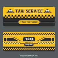 Vector gratuito banners de taxi abstracto