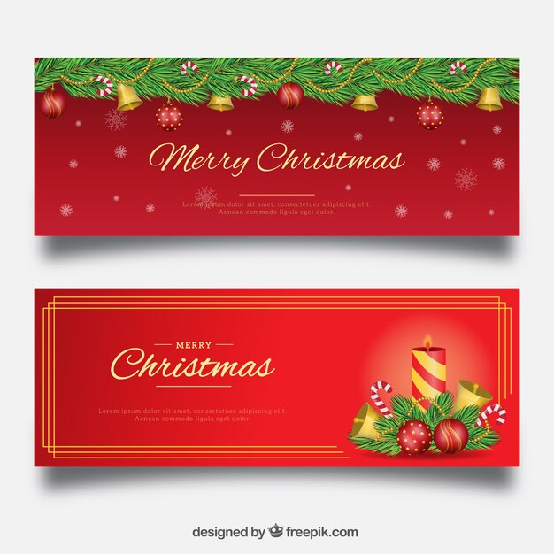Banners en temática de navidad