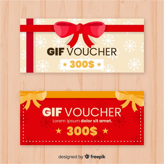 Banners de vales de regalo decorativos
