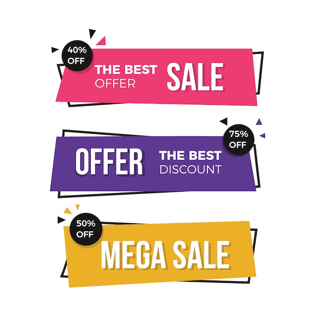 Vector gratuito banners de venta moderna