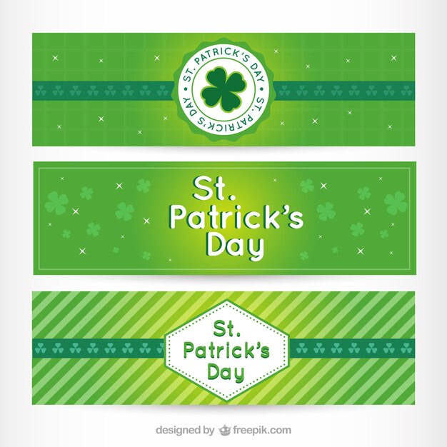 Banners verdes bonitos del día de San Patrick
