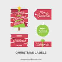 Vector gratuito banners verticales de navidad dibujados a mano