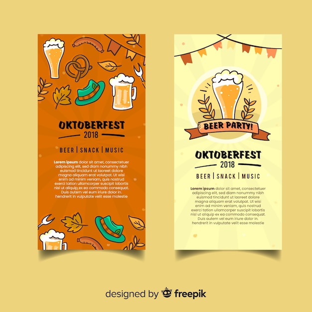 Banners verticales del oktoberfest