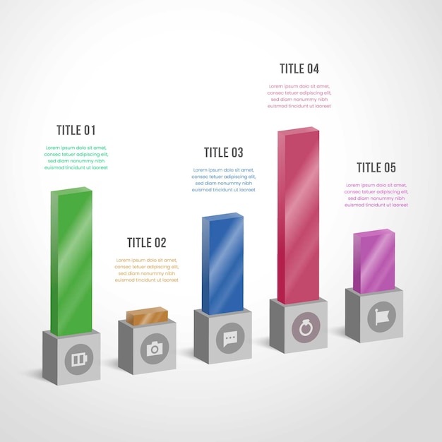 Barras de colores infografía