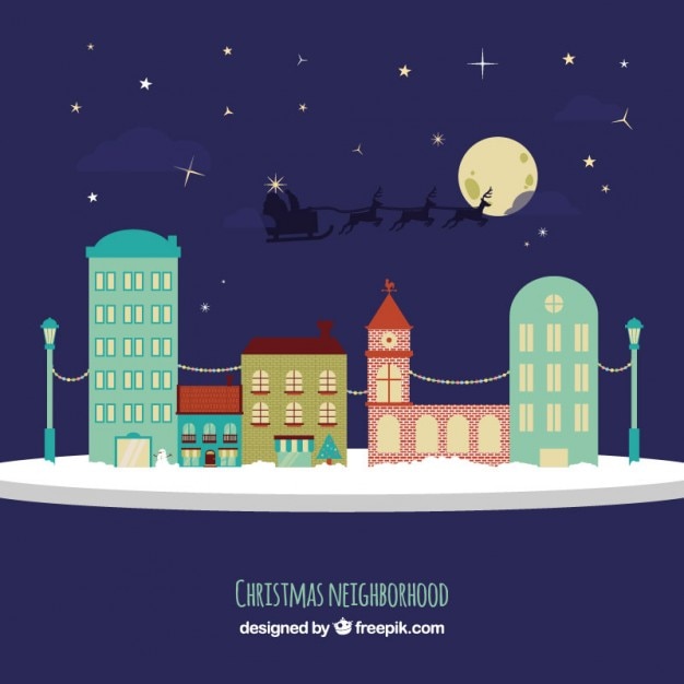 Vector gratuito barrio de navidad