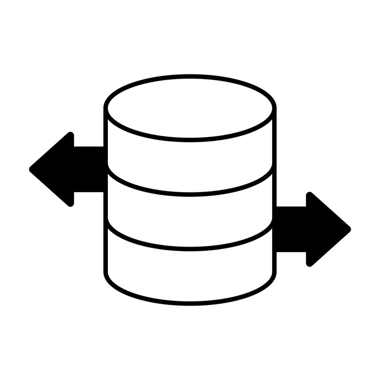 Vector gratuito base de datos con flechas