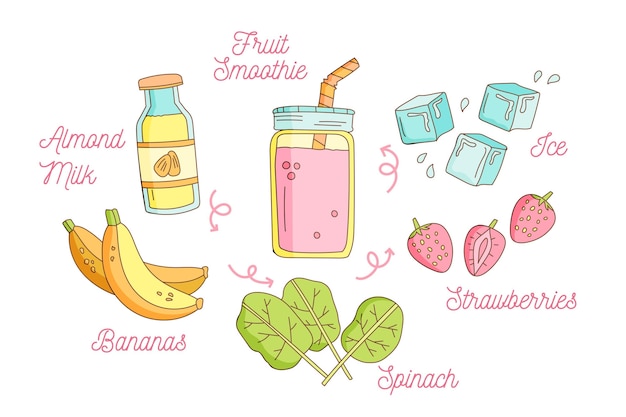 Batido de frutas receta hecha a mano