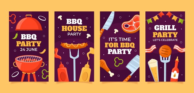 Bbq party instagram stories template