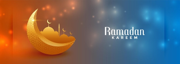 Vector gratuito beautidul ramadan kareem diseño de banner colorido brillante