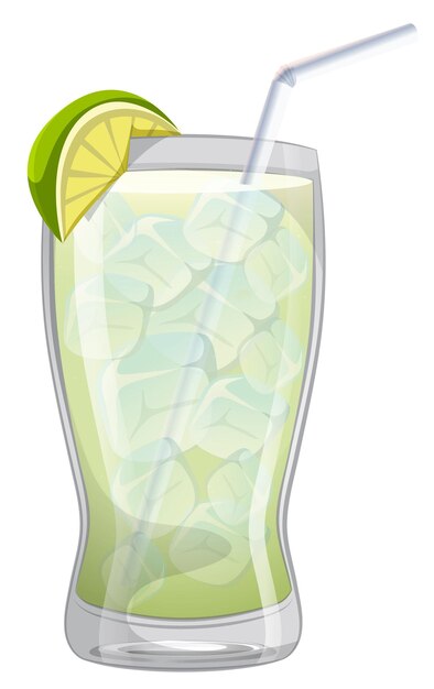 Bebida refrescante de limón con hielo