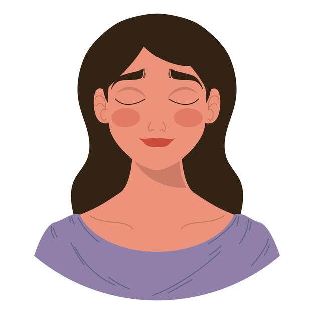 Bella mujer con cabello castaño