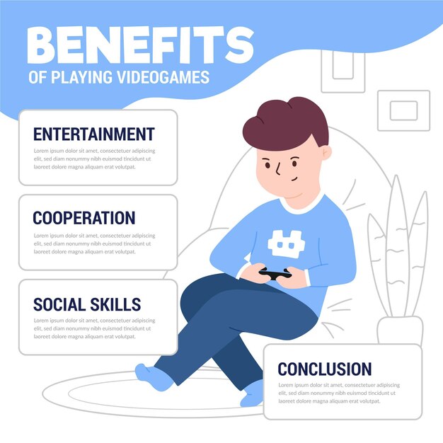 Beneficios de jugar plantilla de videojuegos con jugador
