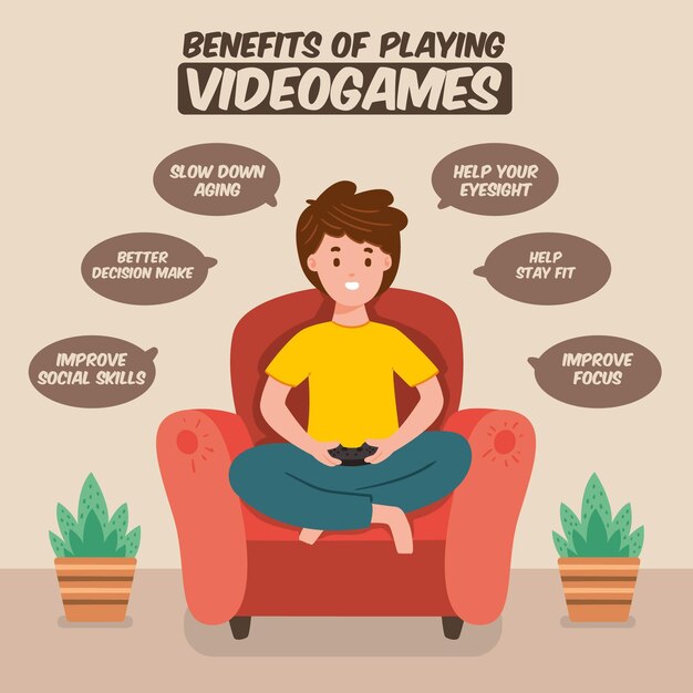 Beneficios de jugar plantilla de videojuegos